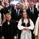 Kronprinsfamilien ankommer domkirken. Foto: Lise Åserud, NTB scanpix